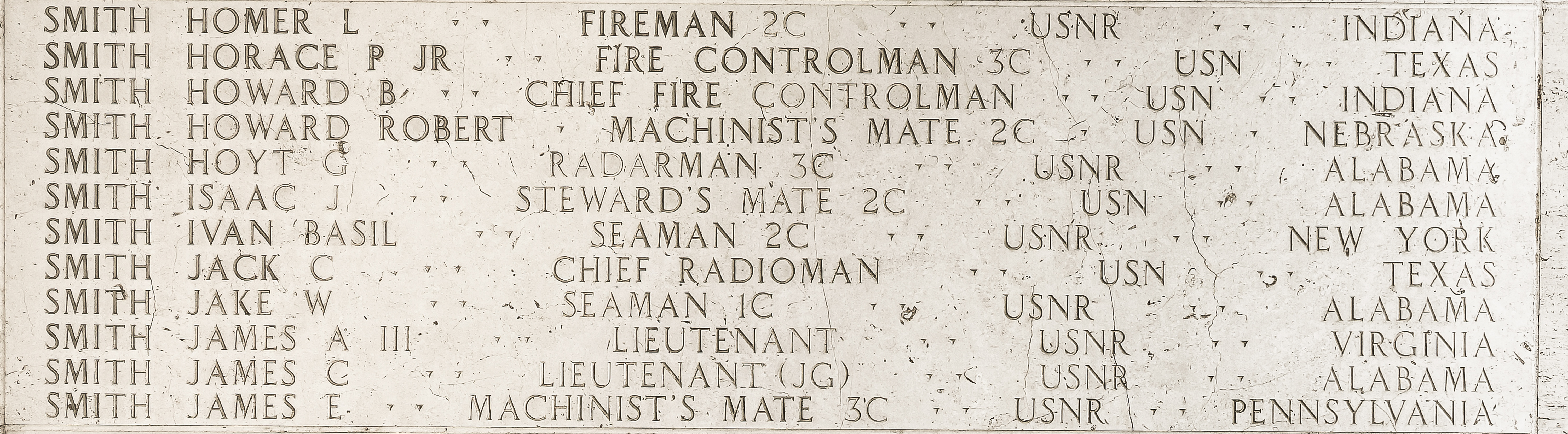 Hoyt G. Smith, Radarman Third Class